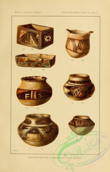 crockery-00140 - 011-Medicine box and pigment pots from sikyatki