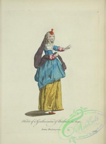 fashion-00913 - 155-Habit of a gentlewoman of Brabant in 1640, Dame Brabanconne