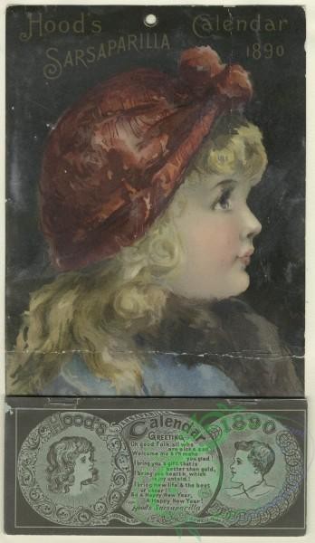 prang_cards_women-00099 - 1590-(An 1890 Calendar and trade card depicting a young girl's profile.) 102520