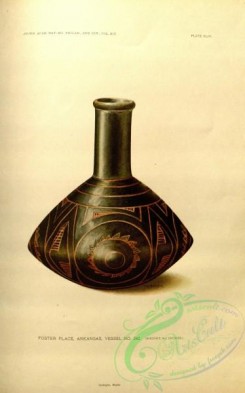 crockery-00010 - Bottle quadirlateral highly-polished black ware gem of potters' art