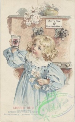 ephemera_advertising_trading_cards-00679 - 0679-Girl drinking, glass, flowers, cherry ripe [1851x3000]