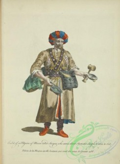 fashion-00834 - 073-Habit of a pilgrim of Mecca called Sacquaz who carries about aromatic simple waters to sell, Pelerin de la Mecque, apelle Sacquaz, qui vend des eaux d