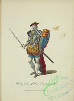 fashion-00968 - 210-Military habit of King Edward VI in 1552, Habits militaires du Roi Edward VI