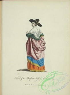 fashion-00992 - 234-Habit of a merchant's wife of London in 1640, Femme d'un marchand de Londres
