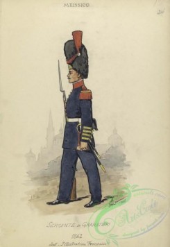 military_fashion-00102 - 101269-Mexico, 1826-1862-Sergente di granatieri. 1862. dall' ''Illustration francaise.''