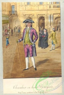 military_fashion-00214 - 106825-Knights of Malta, 1048-1799-Chevalier en habit Bourgeois. Vue d'une portion de la Bibliotheque