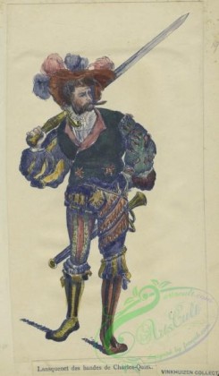 military_fashion-00813 - 100998-Belgium, 1380-1782-Lansquenet des bandes de Charles - Quint