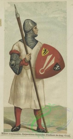 military_fashion-00819 - 101013-Belgium, 1380-1782-Milices communales. Corporation flammandes. Tondeurs de drap. Gand