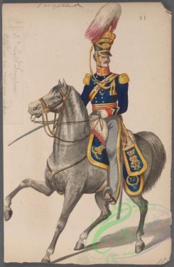 military_fashion-04759 - 113217-Great Britain, 1828, horse rider, officer, gray, dragoon