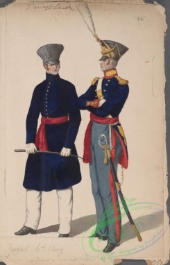 military_fashion-04763 - 113223-Great Britain, 1828, royal artillery soldier and officer