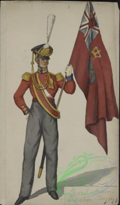 military_fashion-05253 - 200876-Great Britain, 1828, royal marines, ensighn bearer, vexillary, gonfalonier,