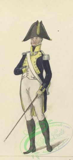 military_fashion-07375 - 100009-Netherlands, 1806-W1 Officier, 7-e Regiment Infanterie. Teekening naar C. F. Weiland. 1806