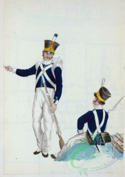 military_fashion-07773 - 101313-Netherlands, 1815-Nationale Infanterie. Flankeur en Fusilier. (1815)