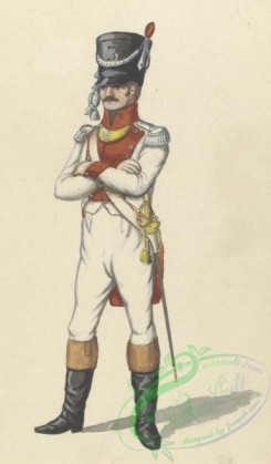 military_fashion-07915 - 101892-Netherlands, 1806-Koninklijk Holland. 3 Linie Inf. Regiment, Officier van Fusiliers. 1806