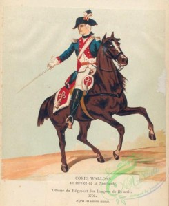 military_fashion-07974 - 102766-Netherlands, 1795-Corps Wallons au service de la Neerlande. Officier du Regiment des Dragons de Bylandt. 1795