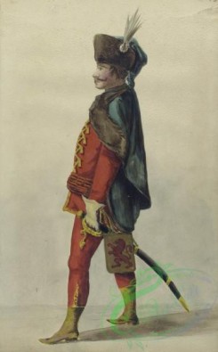 military_fashion-08070 - 103630-Netherlands, 1714-1748-Vereenigde Provincien der Nederlanden.) Officier van het Regiment Hissaren Frangep (ae) (.). 1748