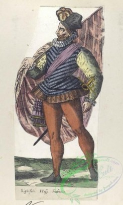 military_fashion-08099 - 103702-Netherlands, 1204-1575-Signiferi Hisp Habitus