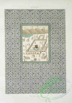 ornaments-00178 - 120-Arabesques-faiences murales-panneau representant la kaabah et ses alentours (XVIe, siecle)