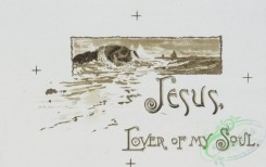prang_cards_black-and-white-00463 - 0991-Jesus, Lover of My Soul (text with illustrations of the ocean, sailboats, trees.) 108556