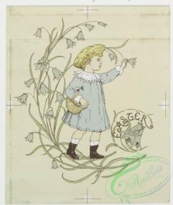 prang_cards_kids-00038 - 0281-Easter cards with decorative design, depicting flowers 104573