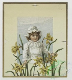 prang_cards_kids-00062 - 0409-Birthday cards and Valentines depicting young girl and flowers 105606