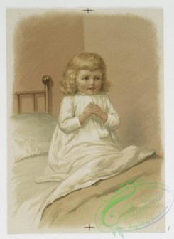 prang_cards_kids-00098 - 0701-Christmas cards depicting young girls, dolls, snow, umbrellas, a bed and a fireplace 107367