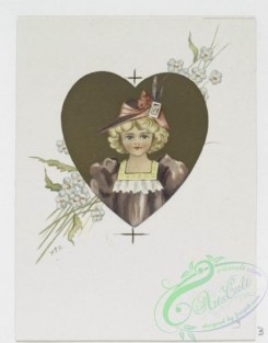 prang_cards_kids-00180 - 1172-Valentines, Christmas cards and calendars for 1894 depicting children, hearts, lockets, swings, flowers, bells, birds, hats, landscapes, trees, houses 100628