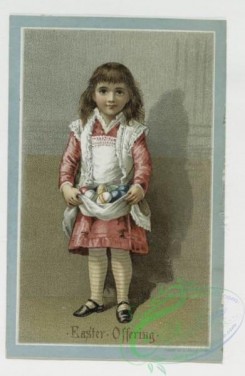 prang_cards_kids-00286 - 0072-Easter cards depicting young girl with eggs , Christmas cards depicting children playing around tree 107511