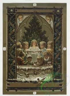 prang_cards_kids-00287 - 0140-Christmas cards with angels, children singing, Christmas tree, and winter scenes 101687